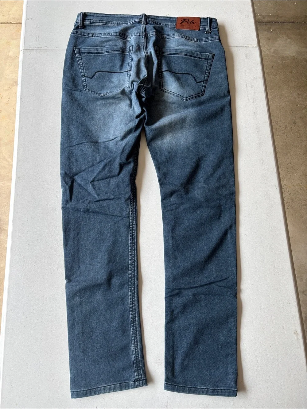 Peter England Men’s Skinny Slim Straight Jeans in Blue Wash 36x32